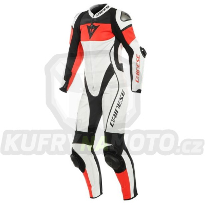 Dámská moto kombinéza DAINESE IMATRA bílo/fluo červeno/černá