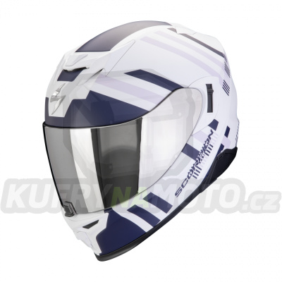 Moto přilba SCORPION EXO-520 EVO AIR BANSHEE matná bílo/modro/fialová