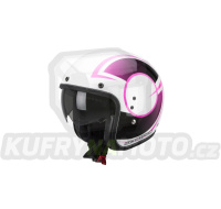 Moto přilba SCORPION BELFAST CITURBAN pearl bílo/růžová