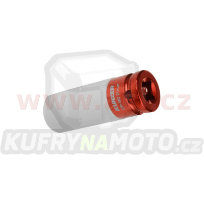 nástavec k rázovým utahovákům 1/2", červený, 21 mm