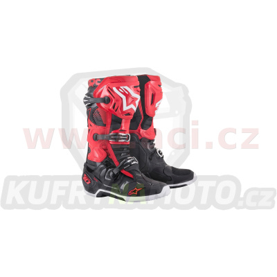 boty TECH 10, ALPINESTARS (červená/černá)