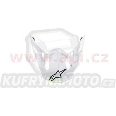 kšilt pro přilby SUPERTECH S-M10 a S-M8 SOLID, ALPINESTARS (bílý lesklý)
