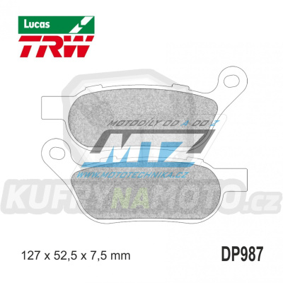 Destičky brzdové DP987-LUSH TRW Lucas MCB814SH - směs Sinter Road
