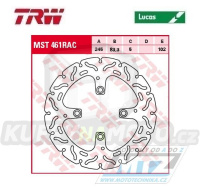 Kotouč brzdový TRW MST461RAC (245/83,3/4D) - Ducati 1098+1098R+1098S + Streetfighter1100 + 1198+1198R+1198S + Multistrada1200