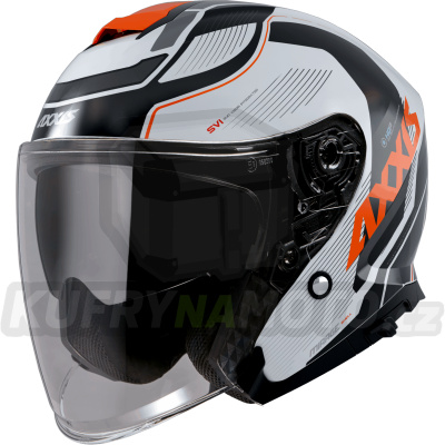 Otevřená helma AXXIS MIRAGE SV ABS village a4 lesklá fluor oranžová XS