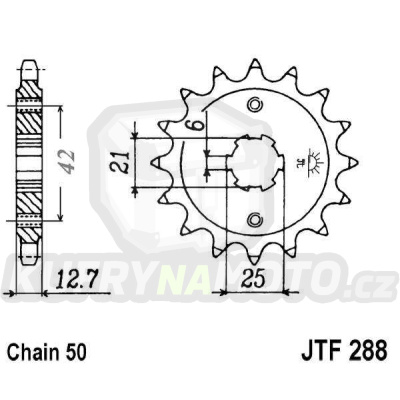 Řetězové kolečko JT JTF 288-18 18 zubů, 530