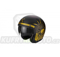 Moto přilba SCORPION BELFAST FENDER černo/zlatá matná