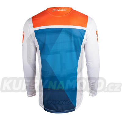 Motokrosový dres YOKO KISA modrý / oranžový M