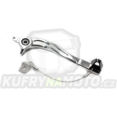 Brzdový pedál MOTION STUFF 83P-0811002 silver body, black steel fixed tip Steel Fixed Tip