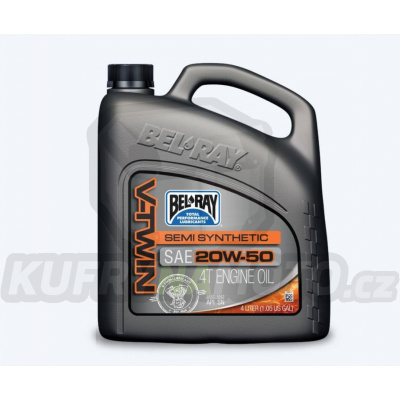 Motorový olej Bel-Ray V-TWIN SEMI SYNTHETIC 20W-50 4 l