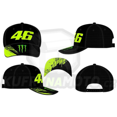 Kšiltovka VR46 DUAL MONSTER černá 495104