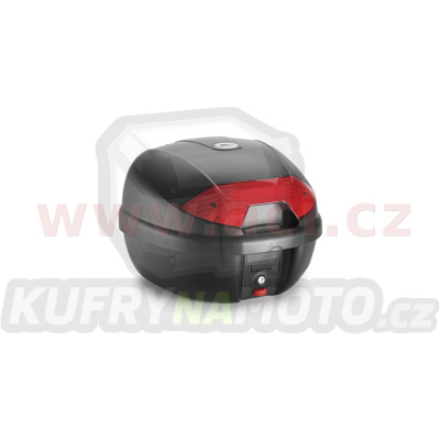 K30N MONOLOCK topcase, KAPPA (30 L, černý nelakovaný + červená odrazka)