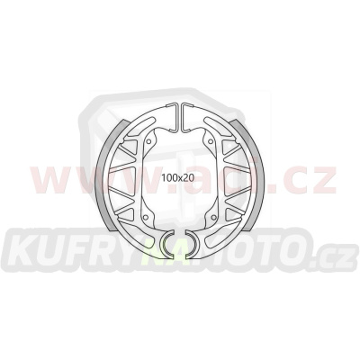 brzdové obložení (standardní materiál) NEWFREN (2 ks v balení)