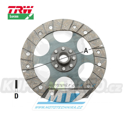 Spojková lamela (talíř spojky) Lucas MCC608 - BMW R1100 + R1150 + R1200