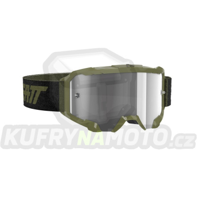 LEATT  brýle VELOCITY 4.5 GOGGLE FOREST LIGHT GREY barva zelená/černá