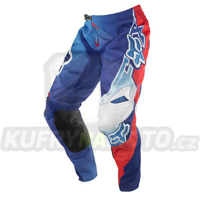 Kalhoty motokros FOX 360 FLIGHT - modro-červeno-bílé