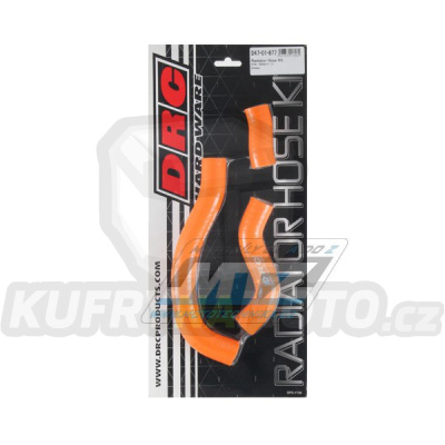 Hadice chladiče DRC RADIATOR HOSE KIT - DRC D47-01-877 - KTM 450SXF / 07-12 + 450SMR - oranžové (sada 3ks)