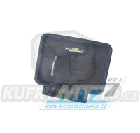 Relé blinkrů (přerušovač blinkrů) 2pólové / 12V s držákem - univerzální - Honda + Suzuki + Yamaha + Gilera + Piaggio + MBK + Vespa 2x10W+3,4W