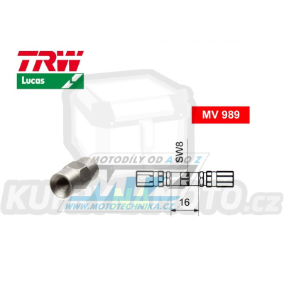 Koncovka brzdové hadice TRW VarioFlex MV989 (spojka mezi hadice) - materiál nerez