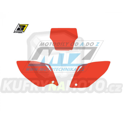 Polepy číslových tabulek (vystřižené) - Honda CRF450 / 05-07 - barva červená
