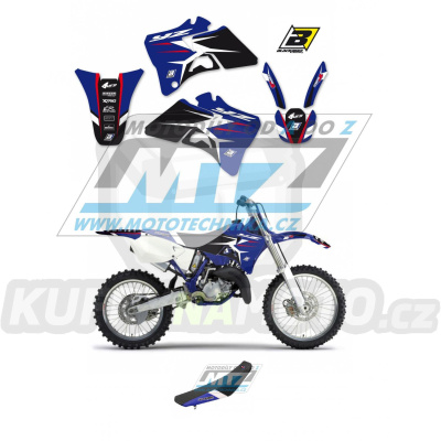 Polepy s potahem sedla (sada polepů a potah sedla Dream) - Yamaha YZ125+YZ250 / 96-01 - typ polepů Dream4