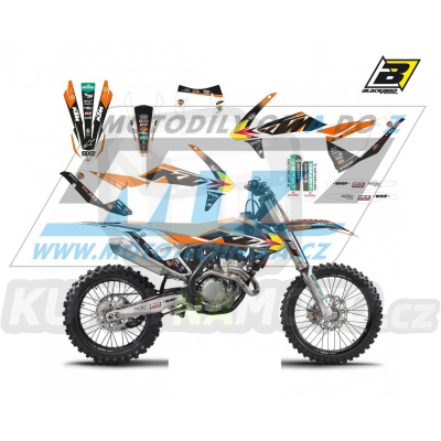 Polepy na motocykl (sada polepů Graphics) KTM EXC / 17-19 + SX+SXF / 16-18 - typ polepů Replica KTM Trophy