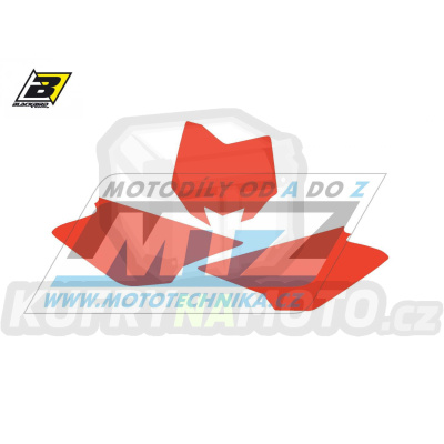 Polepy číslových tabulek (vystřižené) - Husqvarna CR125+CR250 / 05 - barva červená