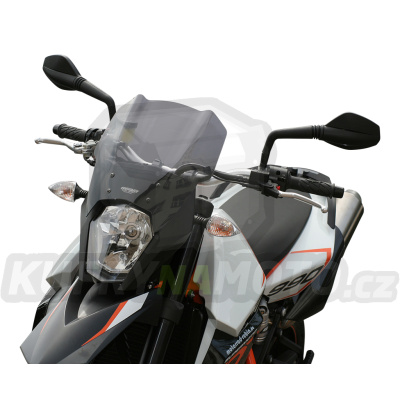 Plexi plexisklo MRA KTM 990 Supermoto SM SMR 2008 - typ turistický T černé saténové