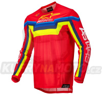 dres TECHSTAR QUADRO, ALPINESTARS (červená/žlutá fluo/modrá)