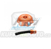 Víčko nádrže Alu - KTM SX+SXF / 94-06 + ECX+EXCF / 94-07 + KTM 50SX + Husqvarna CR125+CR250+WR125+WR250+WR360 + TE250+TE450+TE510+TE610 + TC250+TC450+TC510+TC570 + TC50 + Husaberg + TM - oranžové