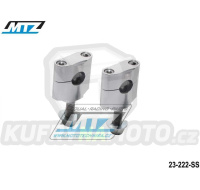 Klemy řidítek - pro řidítka 22,2mm (hlavní šroub - 12mm) - barva stříbrná