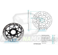 Kotouč brzdový MTZ - kulatý desing Wave - Honda XR125L / 03-11 + NXR150 / 03-06