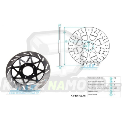 Kotouč brzdový MTZ - kulatý desing Wave - Honda XR125L / 03-11 + NXR150 / 03-06