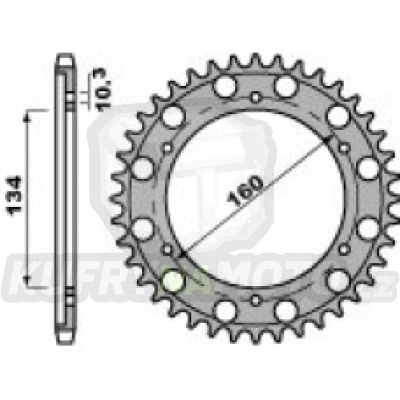 Rozeta PBR 40 zubů-443540C45- výprodej CBR 1000 RR 04-05