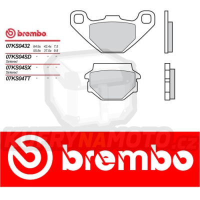 Brzdové destičky Brembo KAWASAKI EX 500 r.v. Od 94 - 96 TT směs Zadní