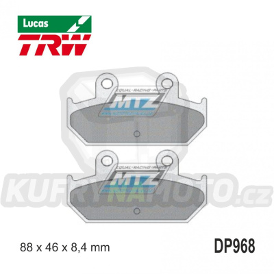 Destičky brzdové DP968-LUSRM TRW Lucas MCB751SRM - směs Sinter Scooter