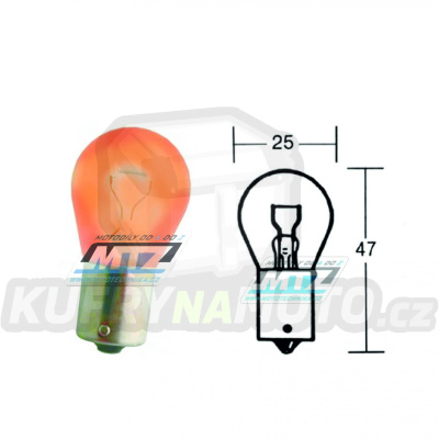 Žárovka PY25W 12V 25W BA15s SC - oranžová