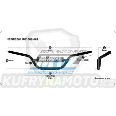 Řidítka Renthal 61301 Enduro-High (7/8” = 22mm) s polstrem - zlaté