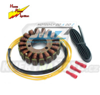 Stator generátoru (alternátor) pro Suzuki GS450 + GS500 + GS550 + GS650 + GS750 + GS850 + VL125 Intruder + GZ250 Marauder + AN400 Burgman + KawasakiKLF220 Bayou + KLX250 + ZXR400 + ZX600 Ninja + GPZ750 + KZ750 + KZ1000