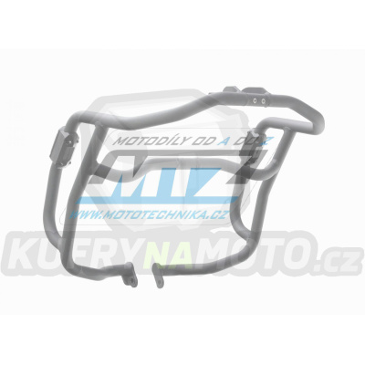 Padací rám Dual Sport Crash Bar - AJP PR7 / 17-24 - barva stříbrná Ice Polished
