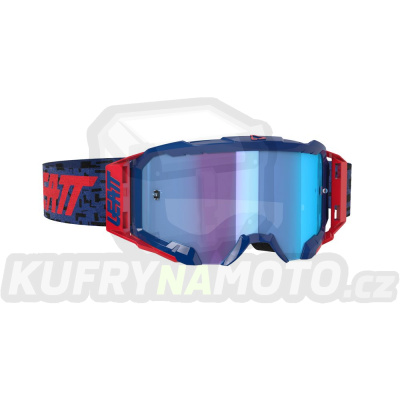 LEATT  brýle VELOCITY 5.5 IRIZ GOGGLE ROYAL BLUE barva granátová/červená