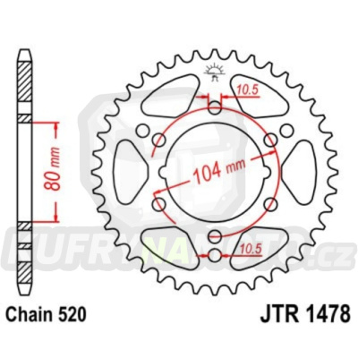 Rozeta PBR 42 zubů 1478-42-PBRR478-42- výprodej