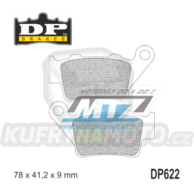 Destičky brzdové DP Brakes DP622 - směs Premium OEM Sinter