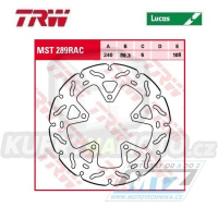 Kotouč brzdový TRW MST289RAC (240/89/5D) - zubatý design - KTM Superduke1290GT / 13-19 + Superduke1290R