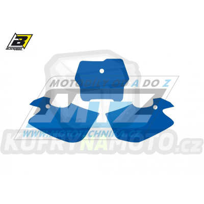 Polepy číslových tabulek (vystřižené) - Husqvarna CR125+CR250 / 00-04 + TC250+TC450 / 02-04 - barva modrá