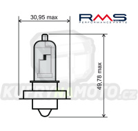 Žárovka RMS 246510425 12V 15W, P26S bílá