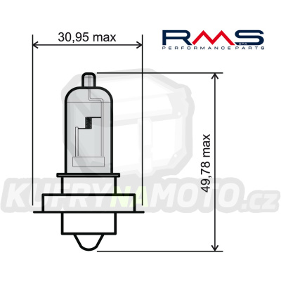 Žárovka RMS 246510425 12V 15W, P26S bílá