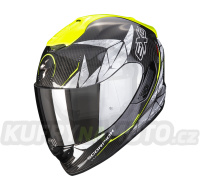 Moto přilba SCORPION EXO-1400 EVO CARBON AIR ARANEA černo/neonově žlutá