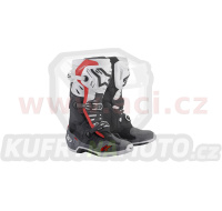 boty TECH 10 SUPERVENTED, ALPINESTARS, perforované (černá/bílá/šedá/červená)