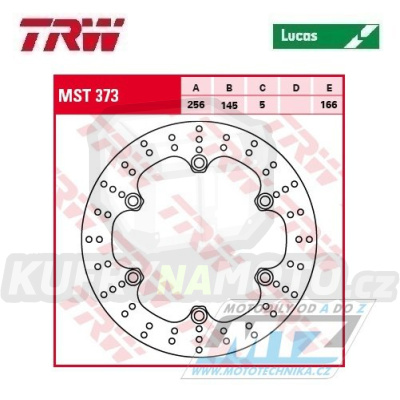 Kotouč brzdový TRW MST373 (256/145/6D) - Honda SH300+FJS400 SilverWing+VFR750F+XL1000V Varadero / 03-11 + CBR1000F+CB1100SF+CBR1100XX + CB1300+CB1300F+CB1300S